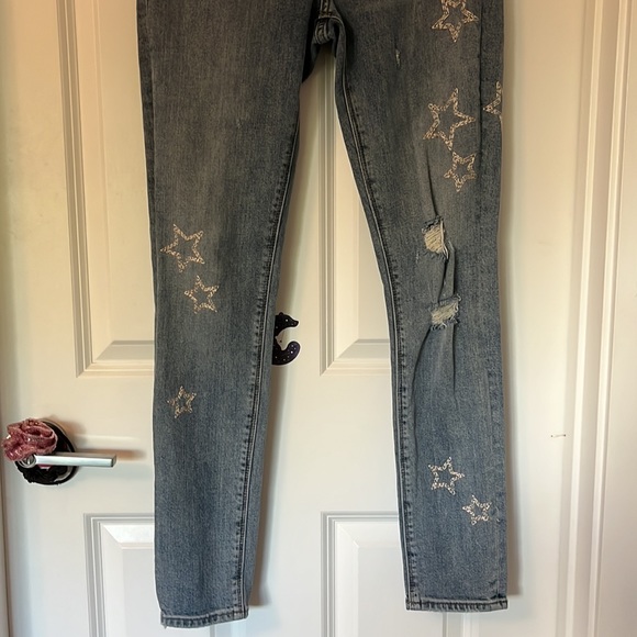 🍀 LUCKY⭐️ BRAND👖STAR JEANS ⭐️SZ.2  SUPER CUTE POW BANG BOOM BUTT🆒🫶🏼🧿🔮🌪️ - Picture 8 of 9